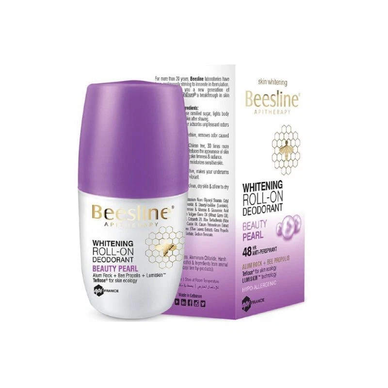 Beesline Whitening Roll On Deodorant Beauty Pearl 48h Antiperspirant 50 ml