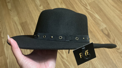 FRYE Felt Wide Brim Boater Hat NWT One Size | eBay display picture 2