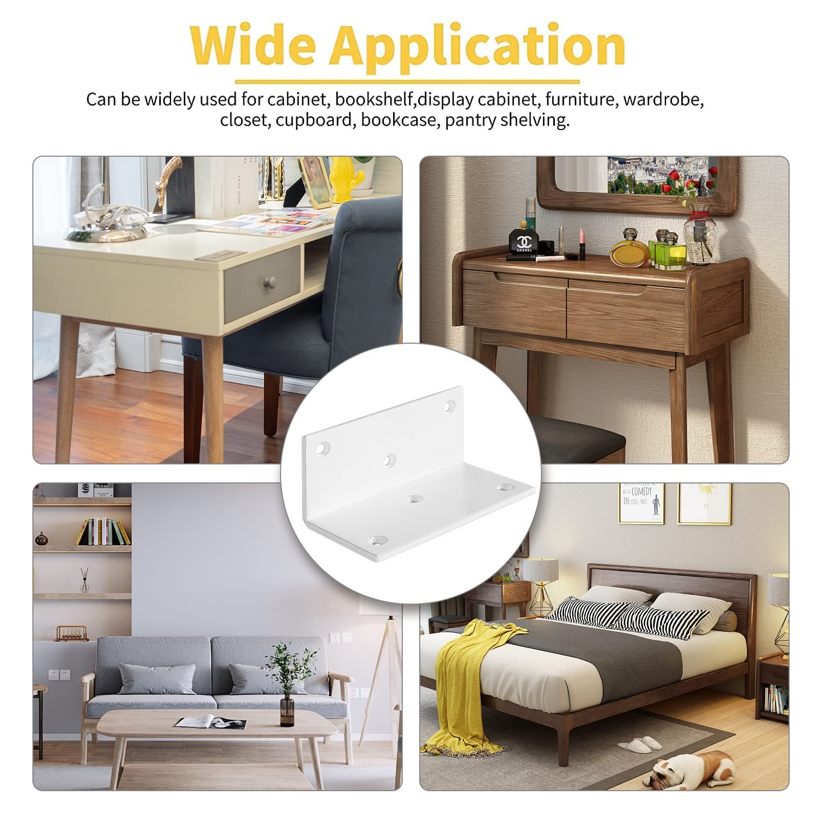 L Bracket Angle Bracket Iron Right Angle Bracket 4'' x 2'' M Metal Angle Brac...