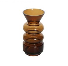 Vaso portafiori moderno Tex ambra glass design Andrea Fontebasso cm18