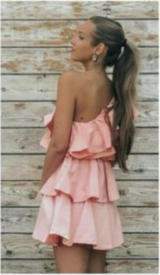 strapless open back dress ZARA. Pink ruched Ts dress  Hibuy market