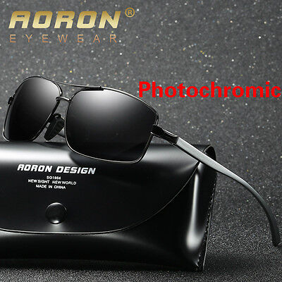 Aluminum Mens Polarized Photochromic Sunglasses Driving Outdoor Pilot Glasses