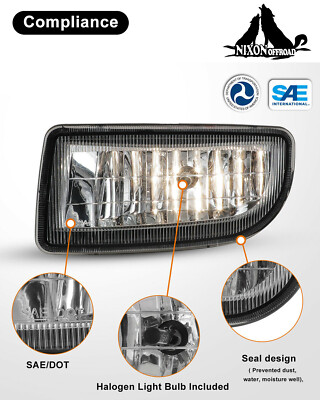 Fog Lights For 1998-2007 Toyota Land Cruiser Bumper Lamps w/Wiring