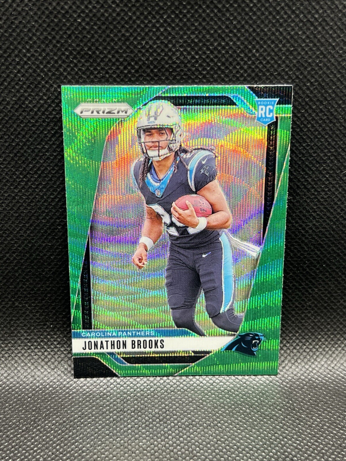 2024 Prizm Jonathon Brooks GREEN WAVE ROOKIE SP #357 Panini Carolina Panthers RC