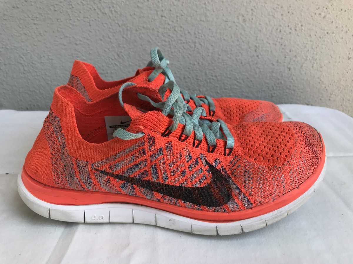 NIKE Women FREE FLYKNIT US Running Training SHOES 717076-601 Crimson - Main Image