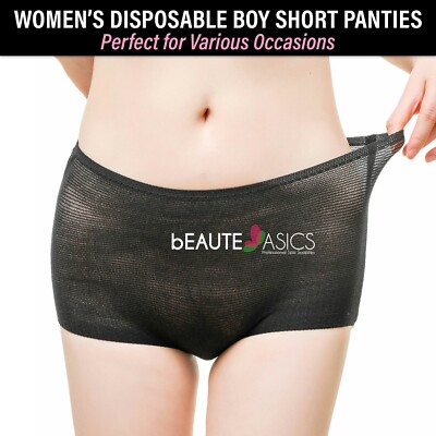 50 Pcs Women's Disposable Boy Short Panties Brief Massage Travel Gym (DP120-1)