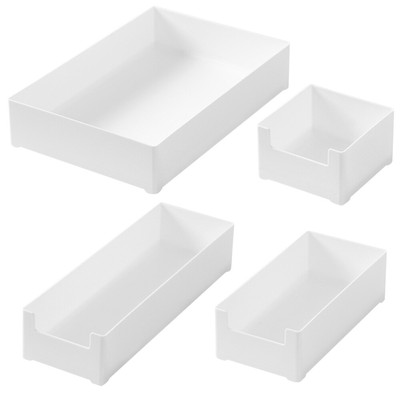  4 Pcs Schminkschubladen-Organizer Aufbewahrungsbox-Set Büro
