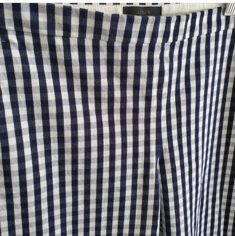 Pantalón corto J Crew Martie azul marino y blanco talla 12 mezcla algodón Foto 3 de 4