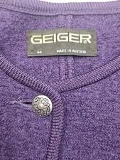 Geiger Collection Austrian Boiled Wool Jacket Purple Plum Size 44  size 12 US 