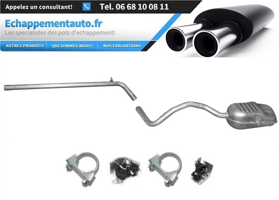 Échappement Renault Scenic 2 2.0 dCi silencieux arrière avec tubes 8200276010