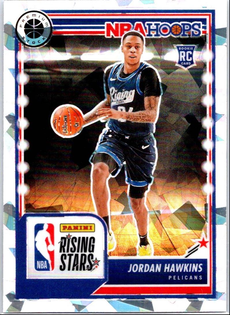 2023-24 Hoops Premium Stock Cracked Ice Jordan Hawkins RC #288