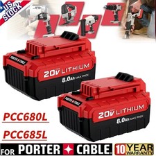 2Pack 8000mAh 20V MAX Lithium Battery For Porter Cable PCC685L PCC680L