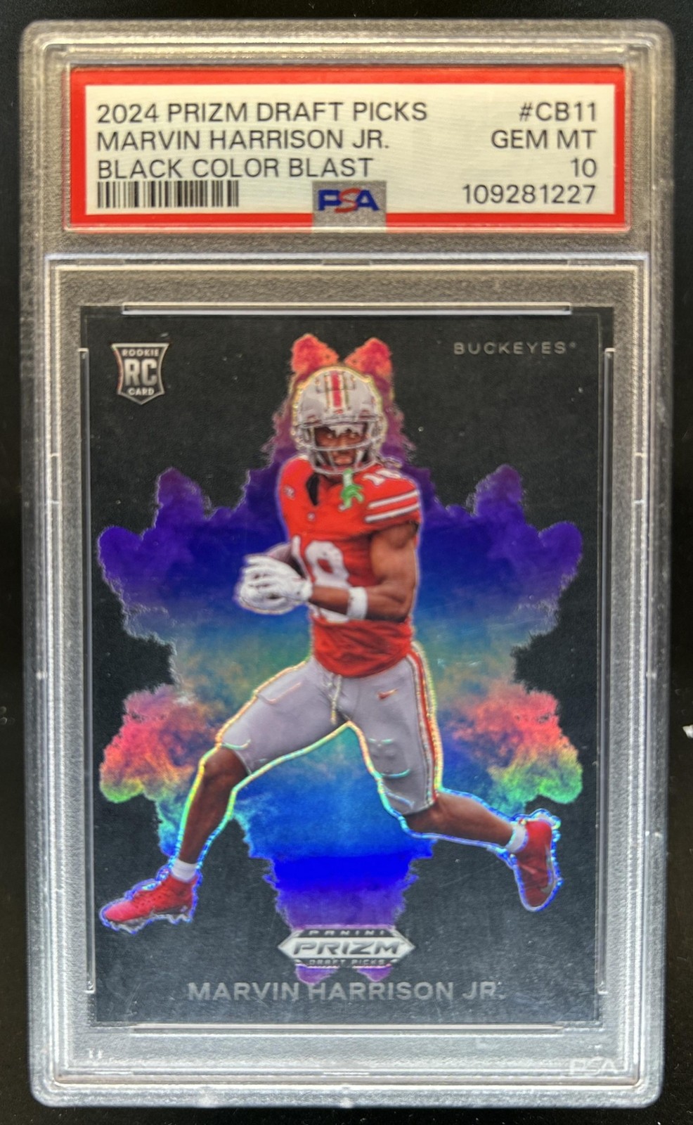 Marvin Harrison Jr. Panini Prizm Draft Picks Black Color Blast #CB11 Base