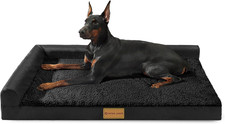 Orthopedic Dog Bed Large Sized Dog 36''X24'', Waterproof L Bolster Medium Pet So