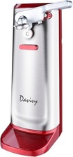 Electric Can Opener Automatic Smooth Edge Under Cabinet Stainless Steel Red