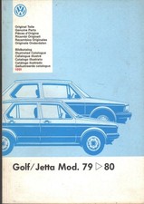 VW GOLF & JETTA MK1 1.1,1.3,1.5,1.6 GTI,DIESEL,1979-1980 FACTORY PARTS CATALOGUE