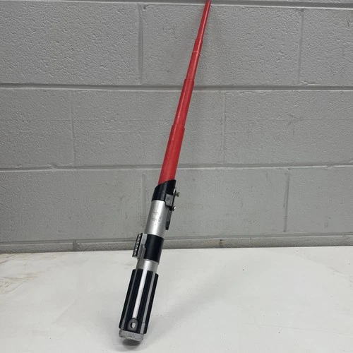 ORIGINAL VINTAGE RETRO 2015 Toy Light Saber Red Darth Vader Hasbro Kids Plastic