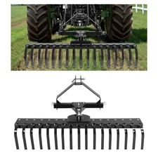 50" 3 Point Landscape Rake for Category-0 Cat-0 Tractor with 360 Degree Rotation