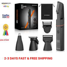Body Hair Trimmer for Men Waterproof Pubic Groin and Ball Shaver Electric