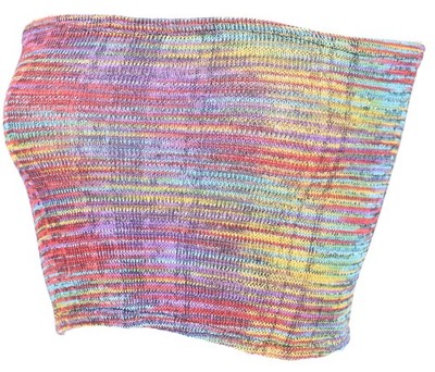 Tube Top, trägerloses Schlauchtop, Bra Bandeau Top - rainbow