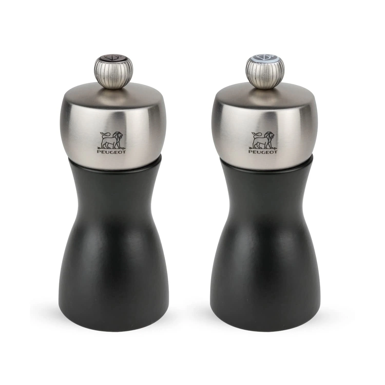Peugeot - Fidji Manual Salt and Pepper Mill Set - Adjustable Grinders - Beech...