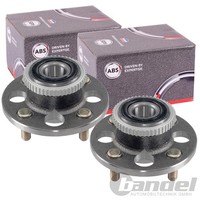2X A.B.S. RADLAGER-SATZ Mit ABS-RING Hinten Passend FüR Honda Logo