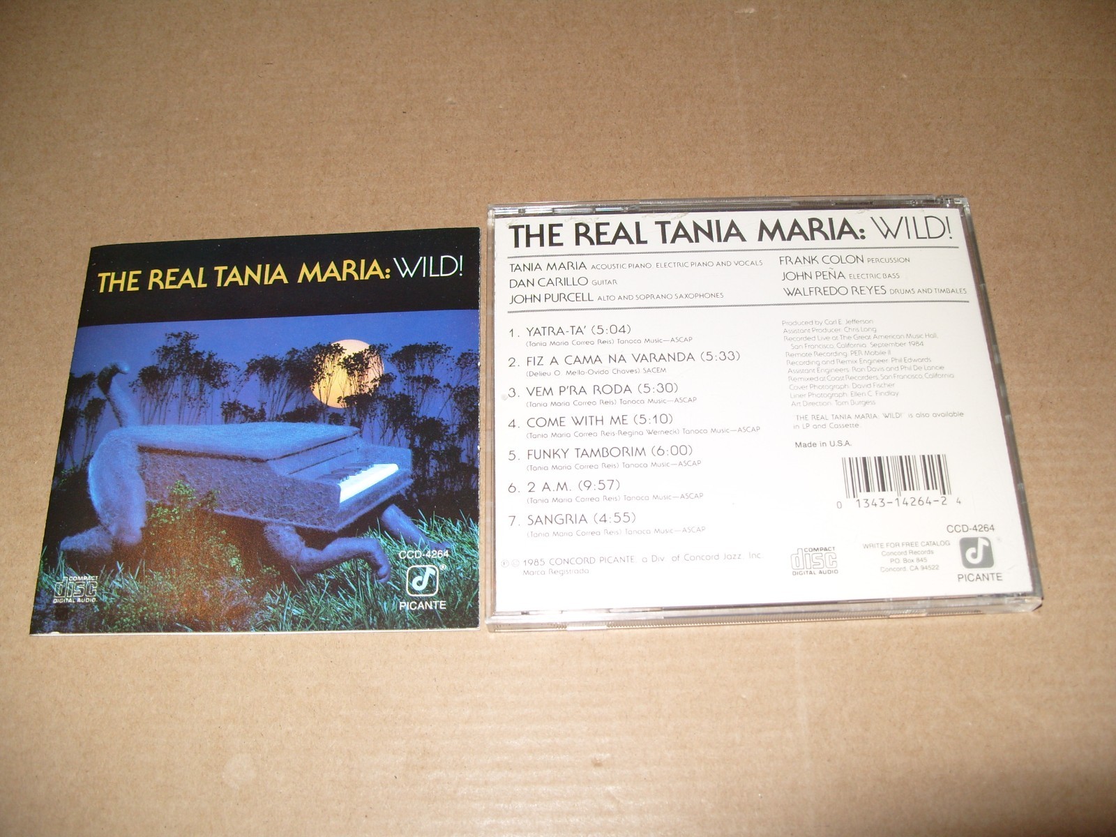 Tania Maria – The Real Tania Maria: Wild! 1985 - CD + INLAYS EX/NEAR MINT. (M1)