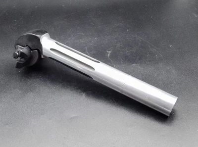 Vintage JPR Seatpost aluminum fluted J.P.R. Made in France Ø 25 Black finish - Photo 1/4