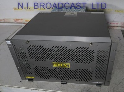 Evertz EMX6 1000w frame with 6x  32x2 IP 10G 3G multiviewers plus SPF modules  I