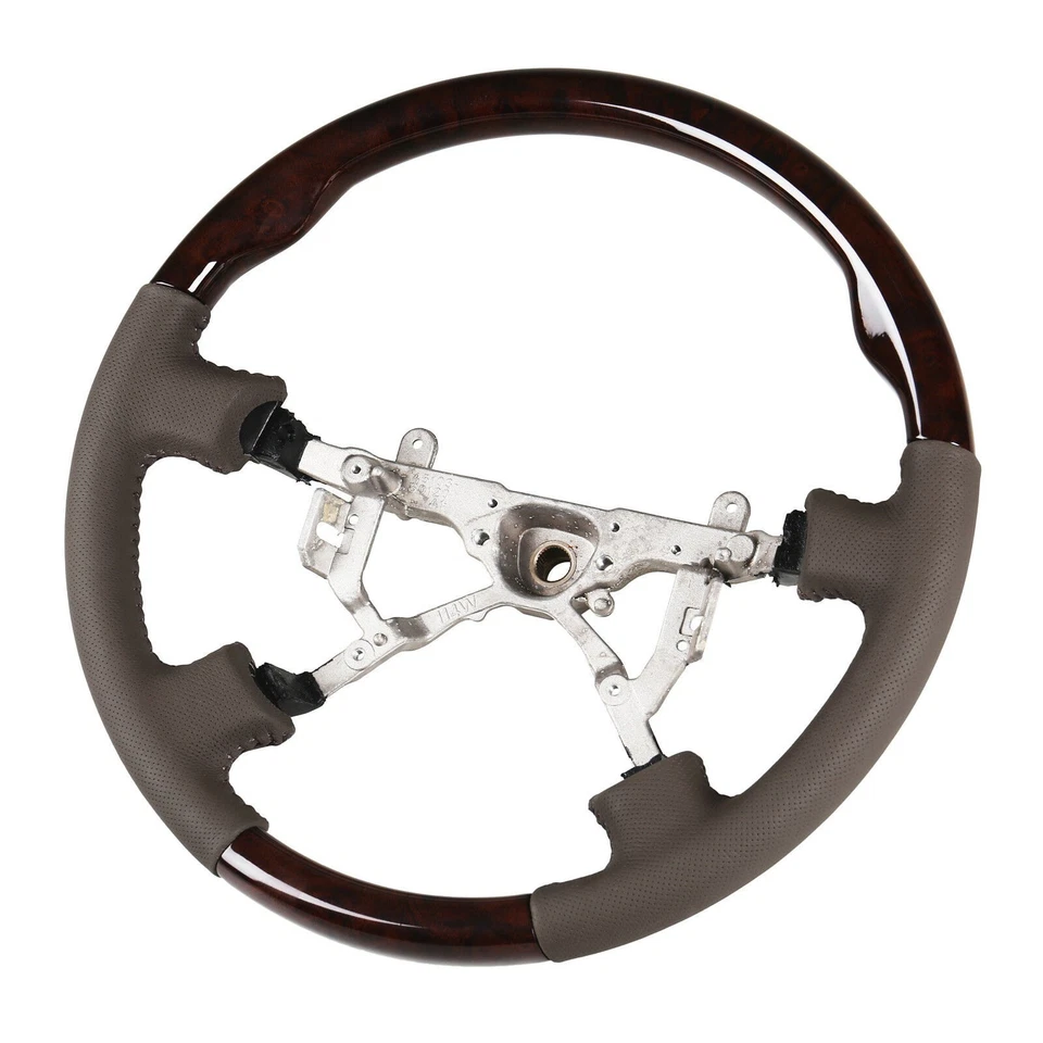 [In US] Steering Wheel Dark Wood Leather For Lexus LX470 Toyota Land Cruiser 100 - Изображение 2 из 4