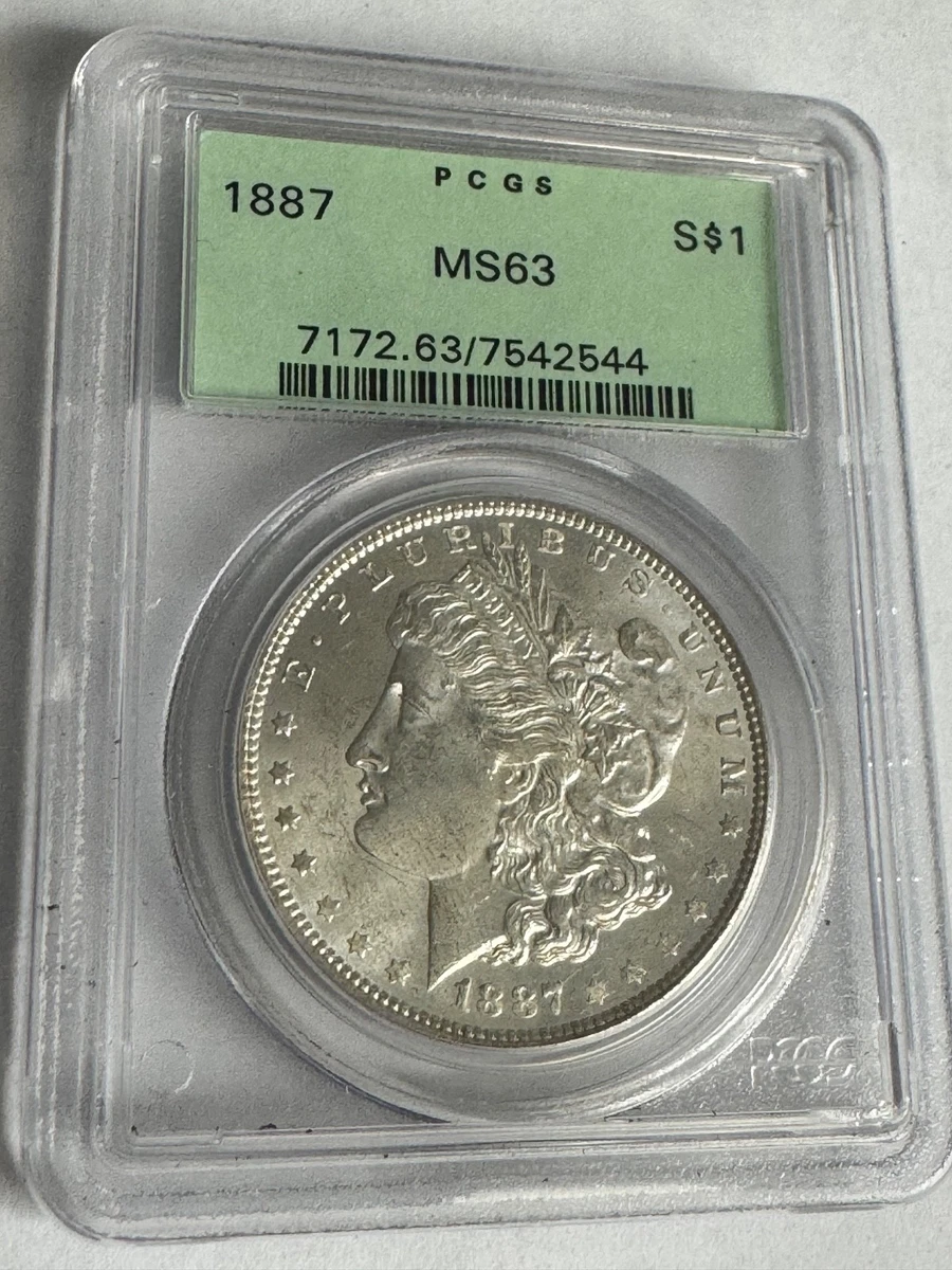 MS 63 Graded 1887 Year Morgan US Dollars (1878-1921) for sale | eBay