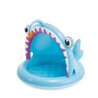 Kinderpool Mit Sonnendach Intex 58419 Fisch Planschbecken Baby Pool Pvc