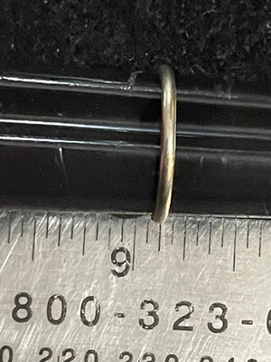 18 Karat Weißgold schmaler Ring Bandgröße 7