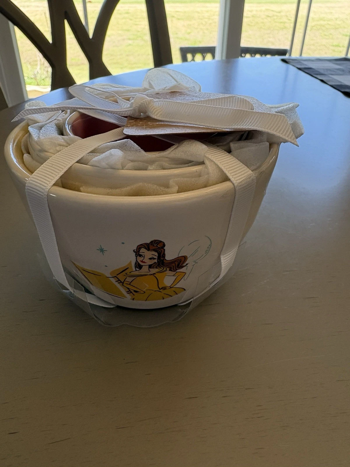 Set of Rae Dunn Disney Princess Measuring Cups-Belle, Tiana, Cinderella, Ariel
