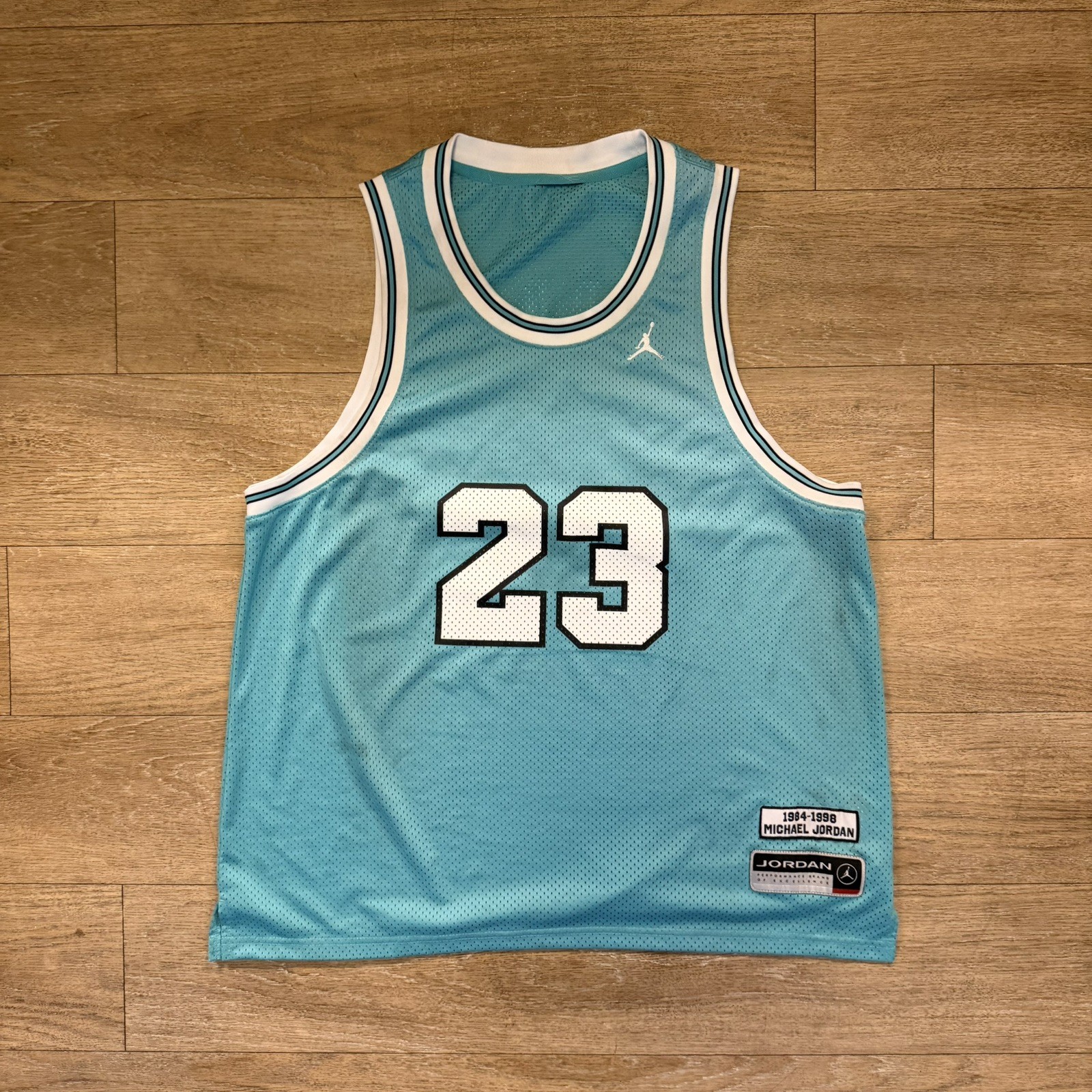 Nike Michael Jordan Mens Career Achievements Jersey Size XTeal