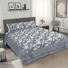 Image of Bedspread Set 3Pcs Luxury Jacquard Bedspread Double King Single Bed B Meadow