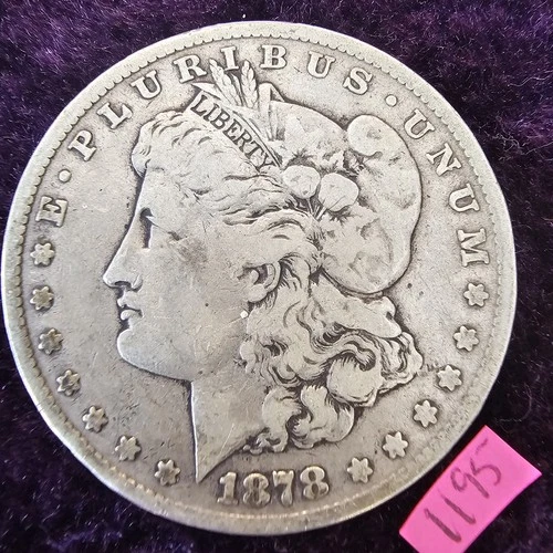 FREE🚚⚡️🔥Very Good to FINE 👀🔥1878-CC Morgan Silver Dollar VG-F TOUGH DATE
