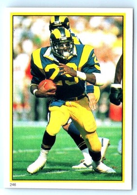 1985 Topps #246 Eric Dickerson Yearbooks Coming Soon Stickers RC