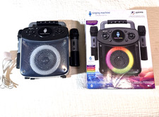 Singing Machine Mini Sparkle Portable Bluetooth Karaoke System 2 Wireless Mics