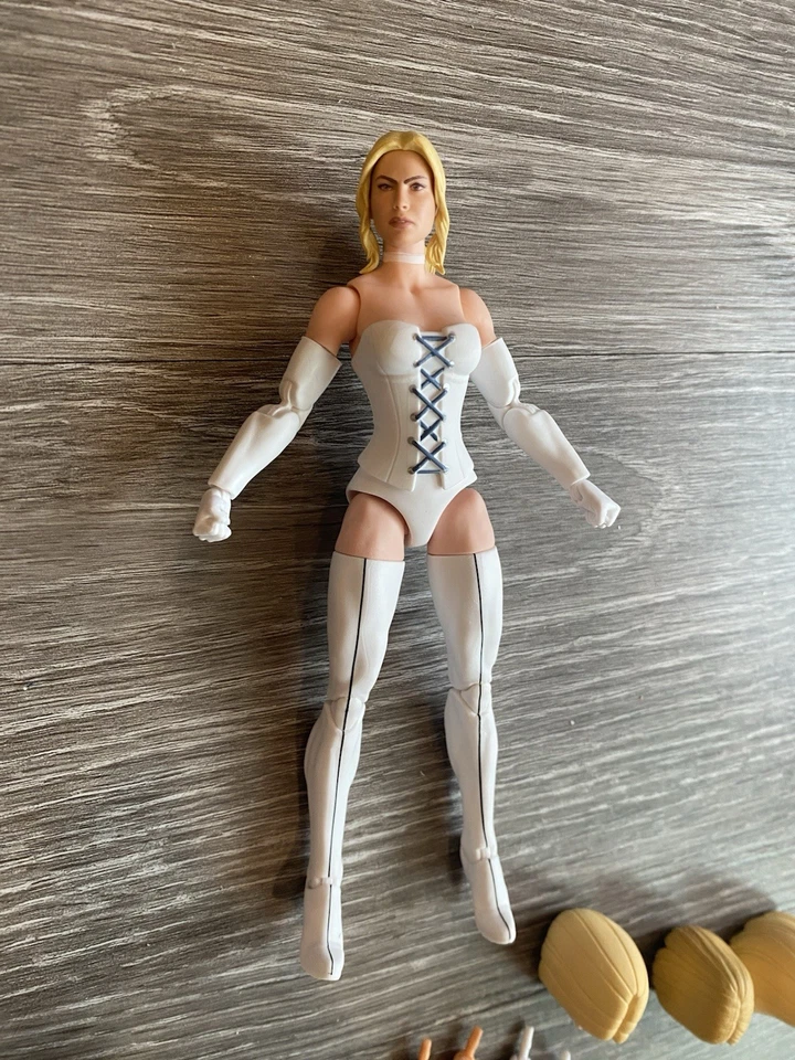 Marvel Legends Emma Frost 97 ULTIMATE Extra Parts Cape Heads X-men Astonishing - Image 3 of 4