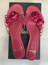 Clarks Saffy Hot Pink Ślub Druhna Satynowe buty, rozmiar UK 7 EU 41
