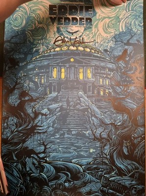 Eddie Vedder 2000 Autographed Print  ROYAL ALBERT HALL EXCLUSIVE LE  61/ 100  