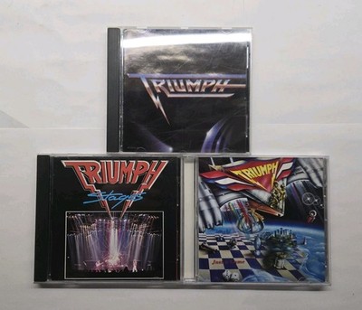 Triumph 3 CD Lot Just A Game TRC Canadian Import Classics Stages Live Hard Rock