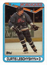 Curtis Leschyshyn 1990-91 Topps 216 Quebec Nordiques Rookie Hockey Card