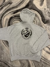 New Victoria s Secret Pink Pullover Hoodie S Drawstring Logo Gray CC 6BNI NWT