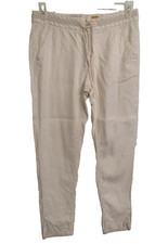 pilcro and the letterpress ivory drawstring linen blend pants No 28 slit leg