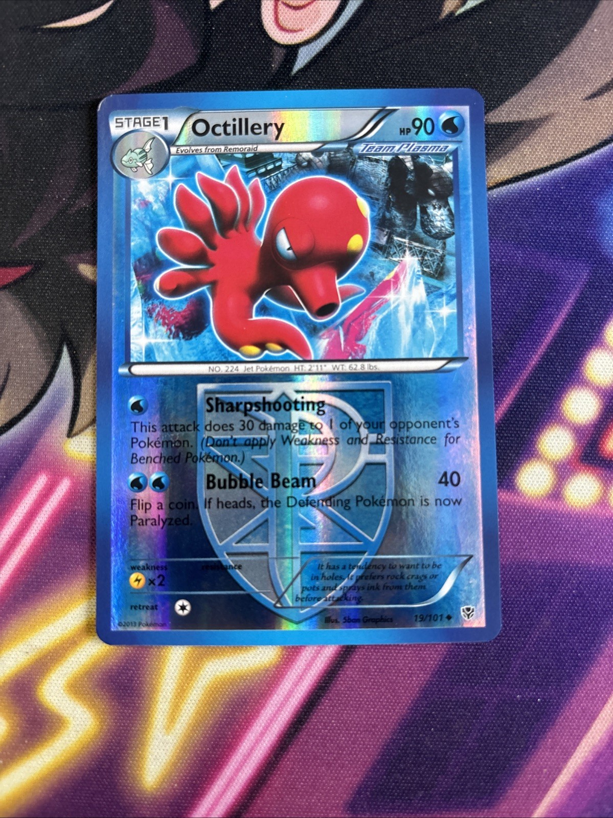 Octillery 19/101 Reverse Holo Uncommon Plasma Blast Pokemon TCG NM