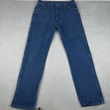 VINTAGE Wrangler Jeans Mens 35x34 Blue Cowboy Cut Boot Western Rodeo USA 13MWZ