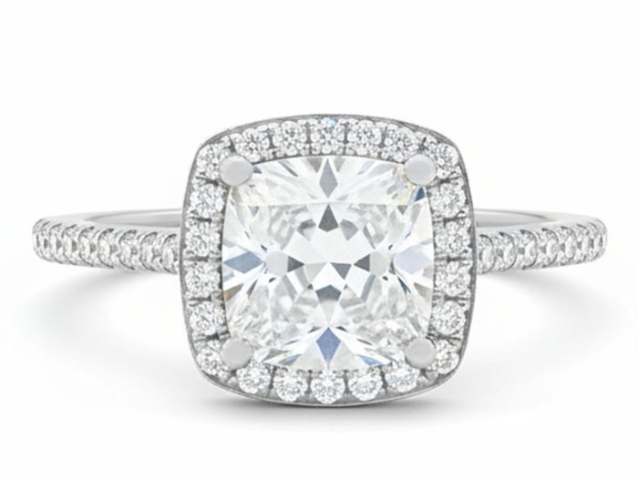 Lab-Created 1.10 Ct White Sapphire Cocktail Ring  .925 Sterling Silver – NWT
