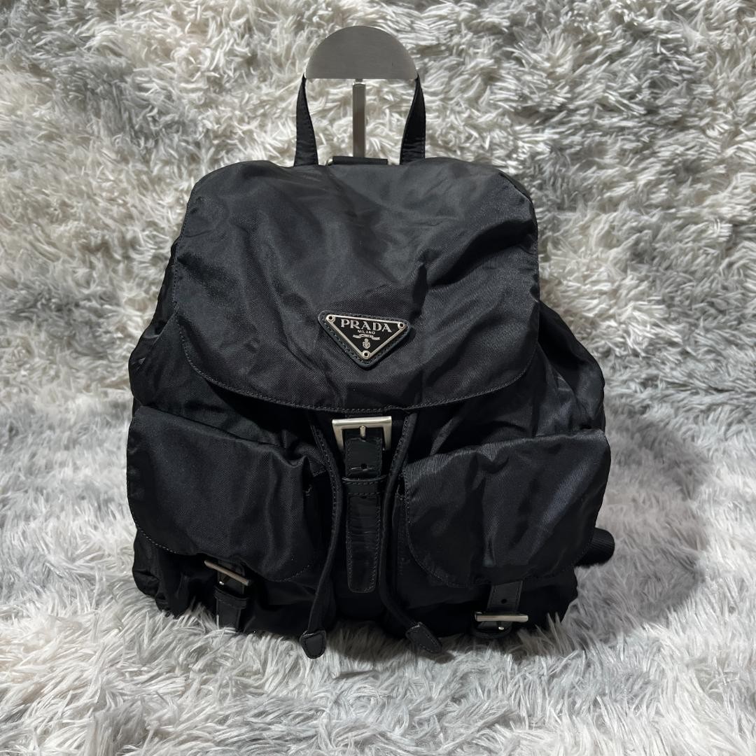 PRADA Backpack Triangle Logo Nylon from japan thumbnail 2